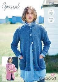 Cardigans Special Aran with Wool Pattern 9893 - Pk 5