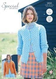 Cardigans Special Aran with Wool Pattern 9895 - Pk 5