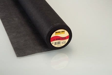 F220/326 Standard Iron On Charcoal interlining 90cm Width - 25mtr Roll