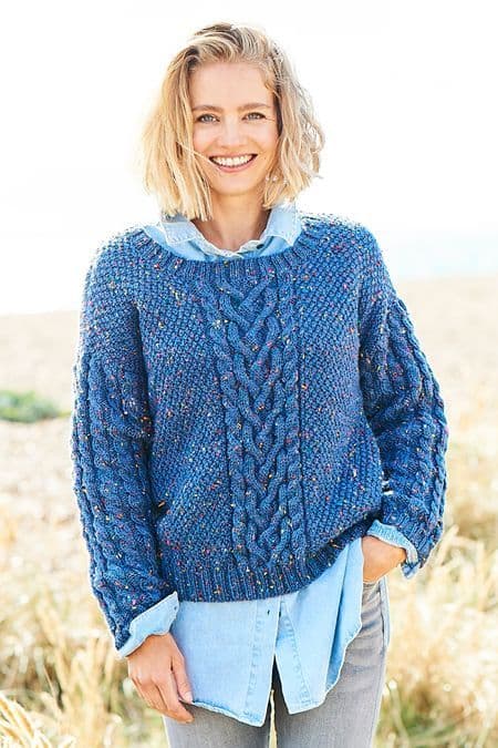 FREE PATTERN TO DOWNLOAD - Special Aran Wool Sweater F158