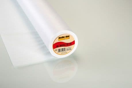 G405/315 Easy Fuse Iron Medium Weight White Interlining 90cm Width - 25mtr Roll