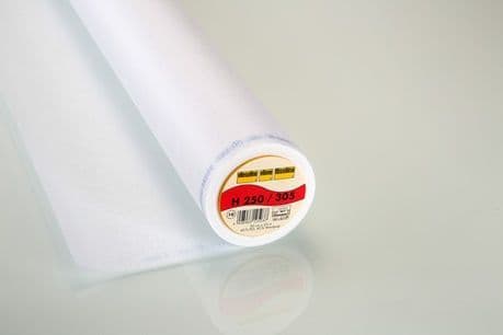 H250/305 Standard Easy Fuse Iron On Firm White Interlining 90cm Width - 25mtr roll
