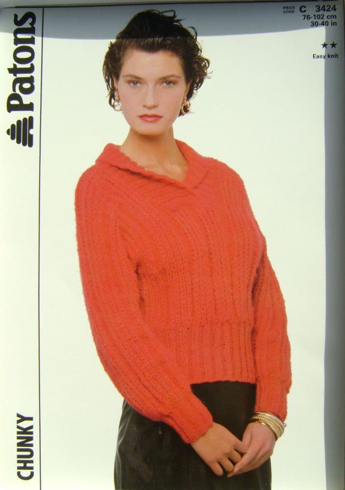Patons Knitting Pattern 3424 - Pk 5