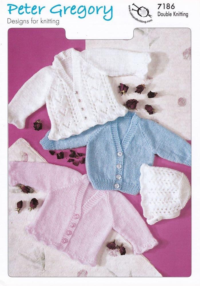 Peter Gregory Double Knitting Pattern 7186 - Pk 3