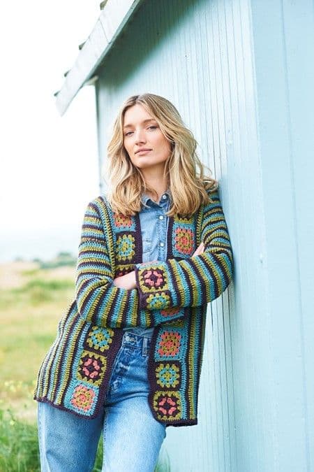 Recreate DK Pattern 9966 Granny Motif Cardigans - Pk 5