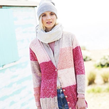 SCP Batik Swirl Pattern 9675 Cardigan Scarf and Hat
