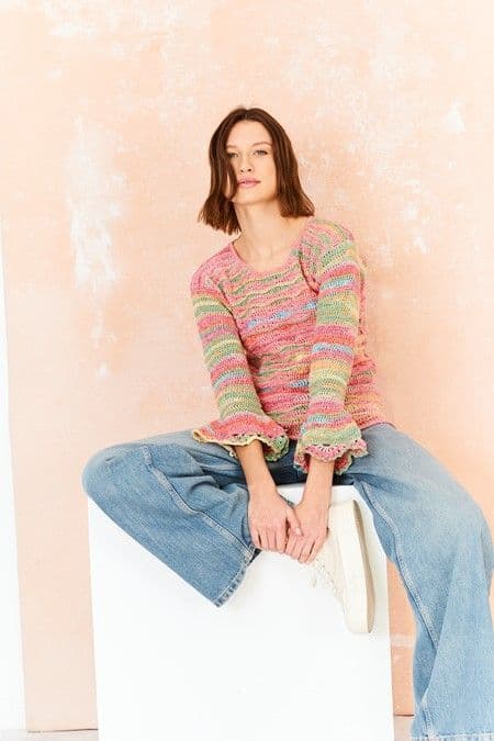 SCP Colour Burst Pattern 10209 Crochet T-Shirt & Sweater - Pk 5