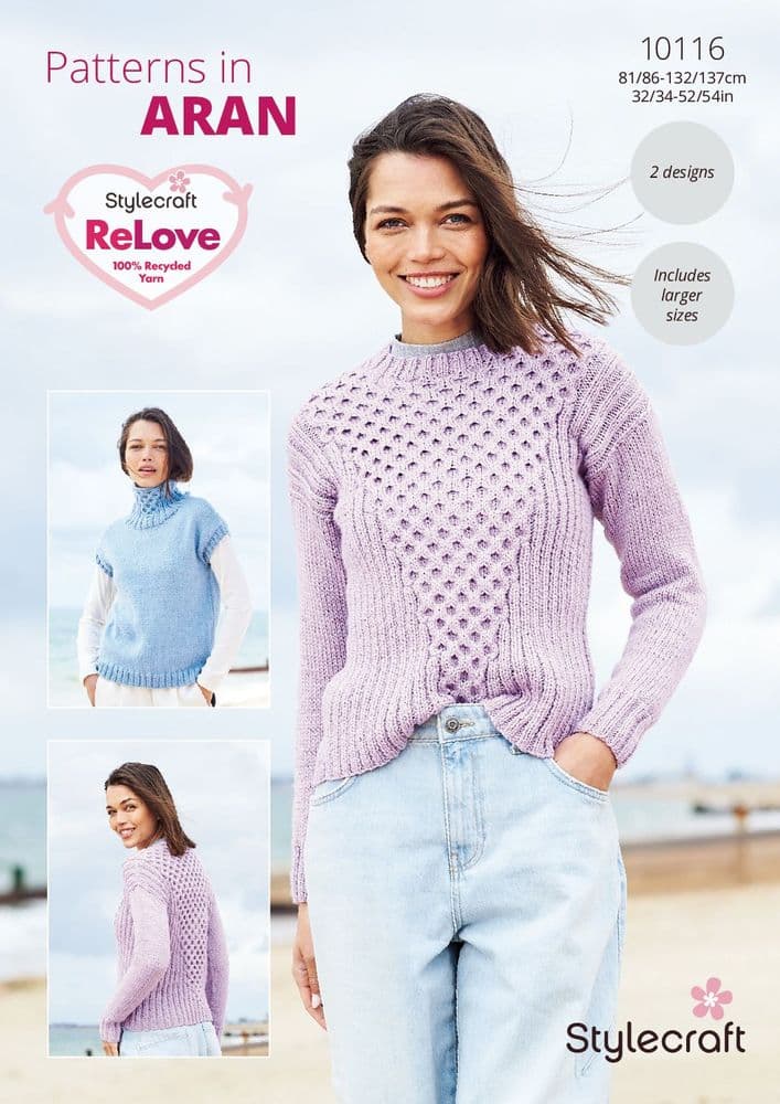SCP ReLove Aran Pattern 10116 Sweater & Tank Top - Pk 5