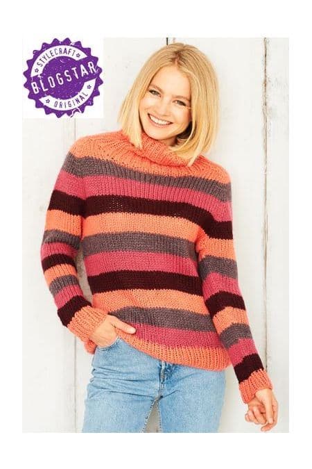 Softie Chunky Pattern F100 Top Down Sweater - FREE TO DOWNLOAD