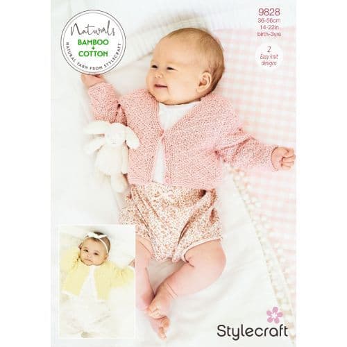 Stylecraft Pattern 9828 Cardigans - Pk 5