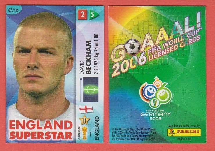 Panini Euro 2000 David Beckham England Sticker Green Back (Gebraucht) in Binningen für CHF 7