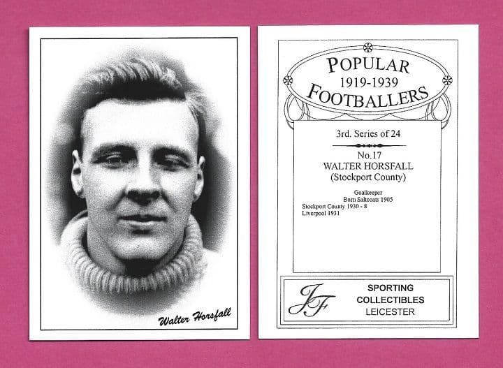 Stockport County Walter Horsfall 17 3