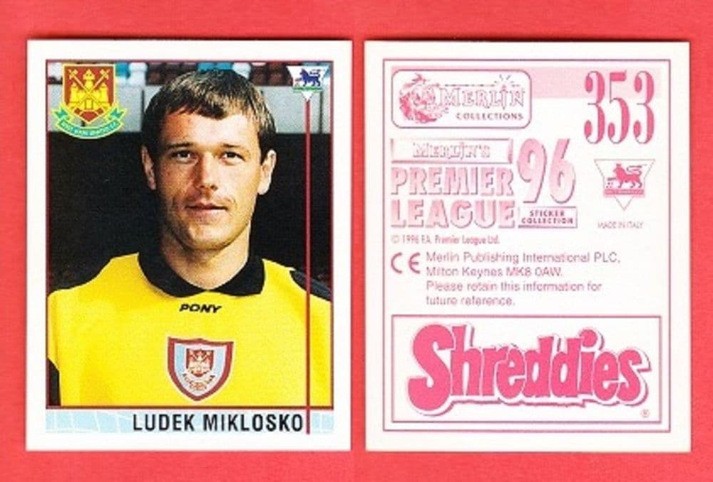 West Ham United Ludo Miklosko 353