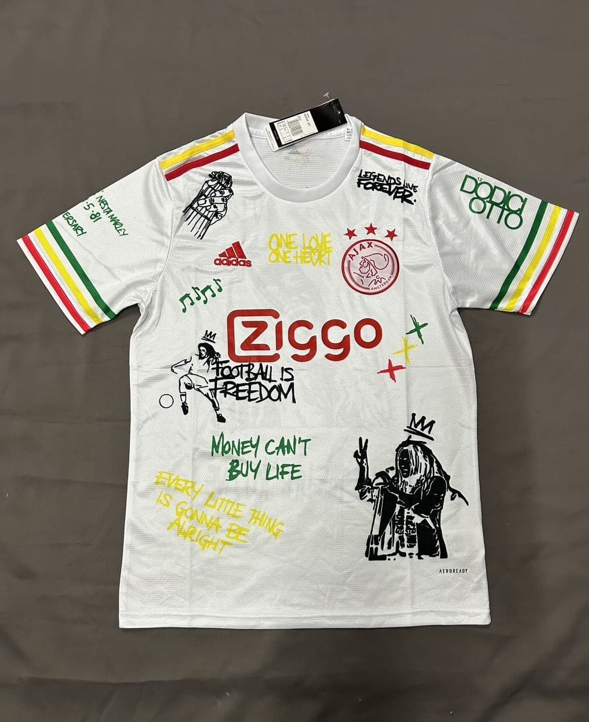 Little Birds Maglia Ajax Bob Marley One Love Ajax Bob Marley Shirt