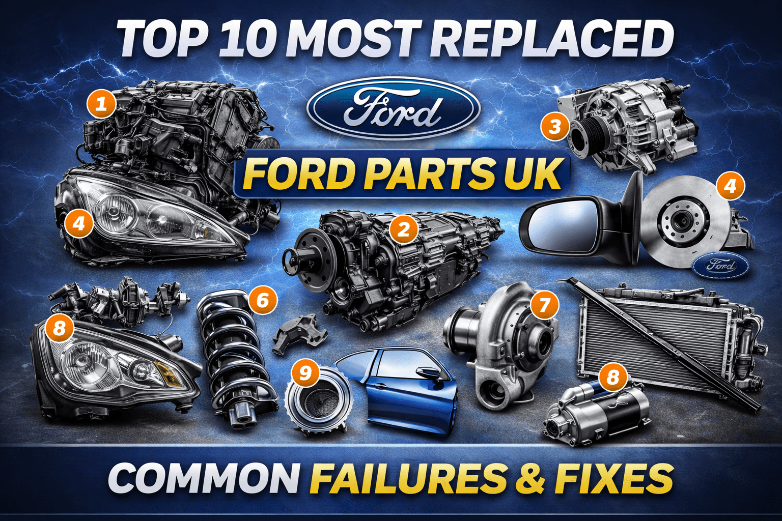 Top 10 Most Replaced Ford Parts (UK Guide 2026)
