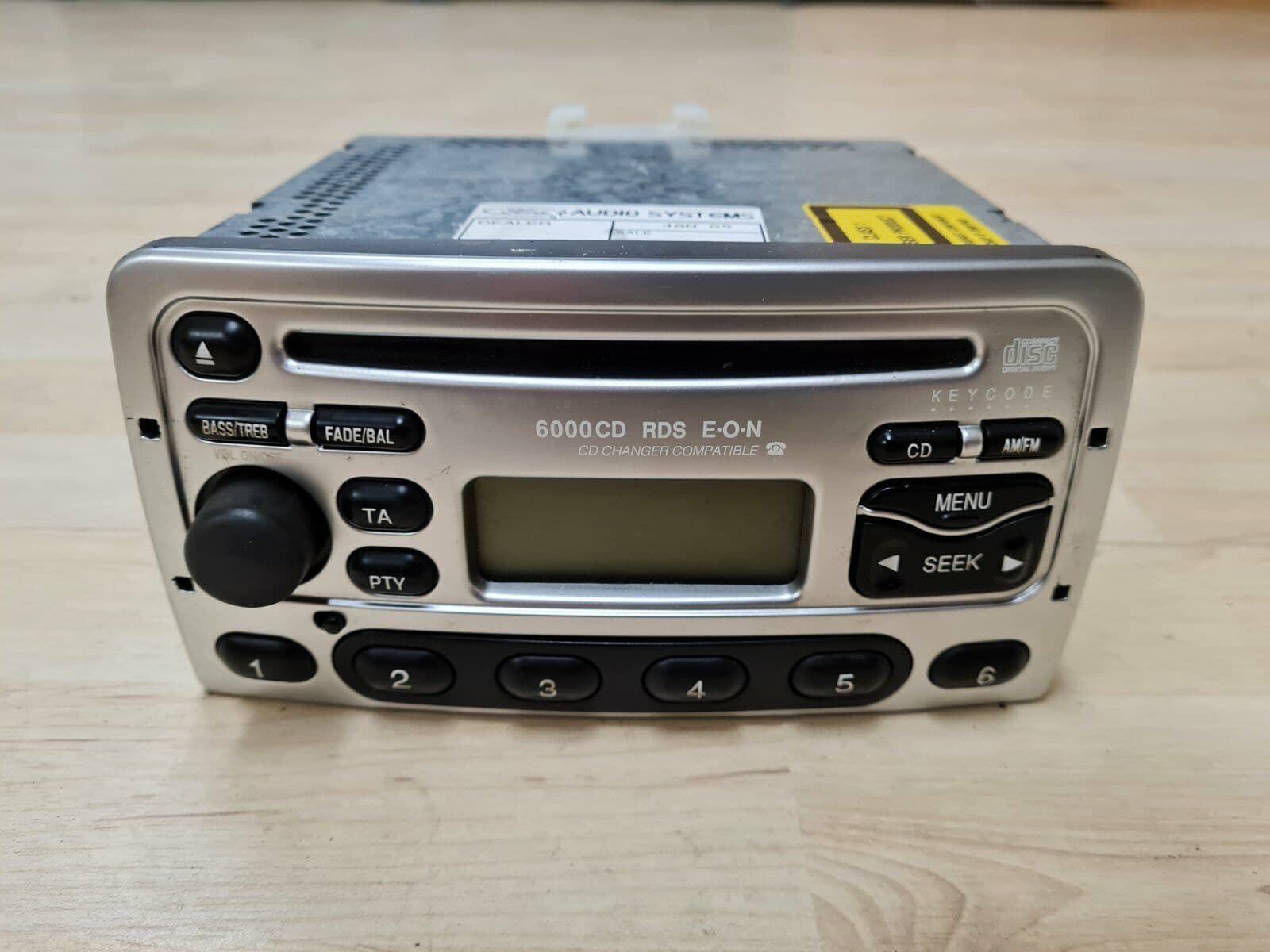 FORD 6000 RDS EON CD PLAYER RADIO SILVER MONDEO COUGAR PUMA FIESTA ...