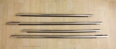 FORD C-MAX MK4 RUBBER CHROME SILVER WINDOW WEATHER STRIPS SET OF 4 2015 - 2018