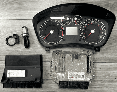 FORD FIESTA MK6 1.6 TDCi ECU KIT SPEEDO PCM GEM KEY 6S61-12A650-VA 2006 - 2008