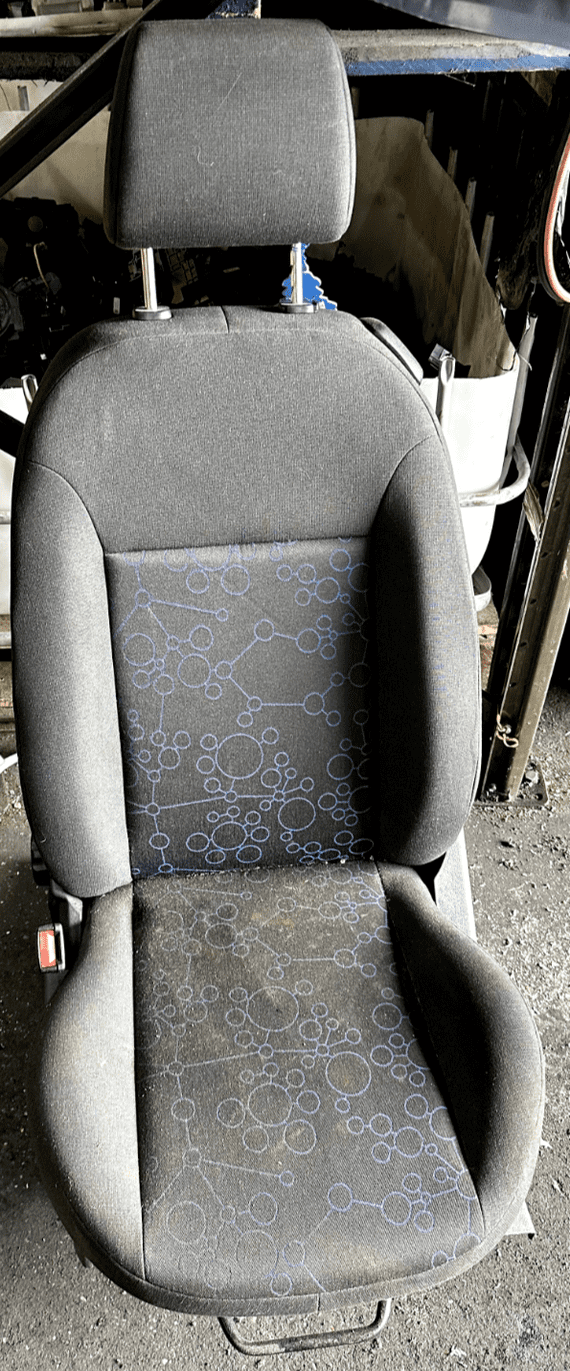 FORD FIESTA MK6 ZETEC 3 DOOR SEAT CLOTH BLUE GREY PASSENGER SIDE 2002 - 2008