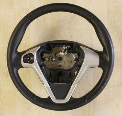 FORD FIESTA MK7 3 SPOKE LEATHER STEERING WHEEL BA61-3600-EB38QA 2008 - 2012