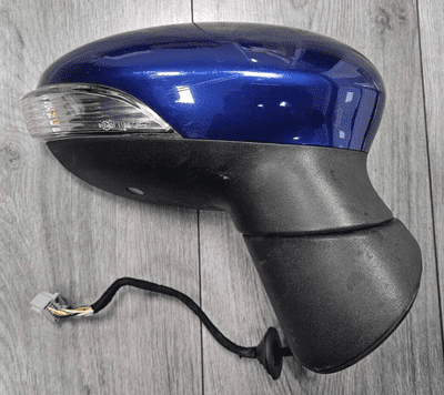 FORD FIESTA MK7 DRIVER RIGHT POWERFOLD WING MIRROR DEEP IMPACT BLUE 2013-2017