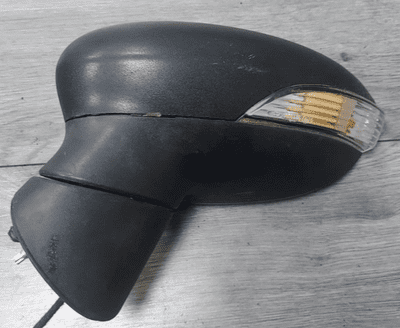 FORD FIESTA MK7 FRONT WING SIDE DOOR MIRROR MATT BLACK NSF LEFT 2008 - 2012