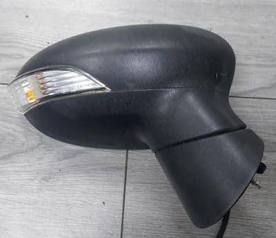 FORD FIESTA MK7 FRONT WING SIDE DOOR MIRROR MATT BLACK OSF RIGHT 2008-2012