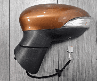 FORD FIESTA MK7 PASSENGER LEFT POWER FOLD WING MIRROR COPPER PULSE 2013 - 2017