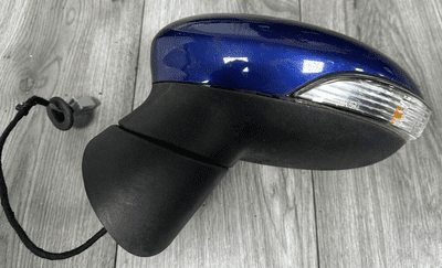 FORD FIESTA MK7 PASSENGER LEFT POWER FOLD WING MIRROR DEEP IMPACT BLUE 2013-2017