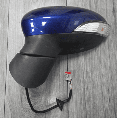 FORD FIESTA MK7 PASSENGER LEFT POWERFOLD WING MIRROR DEEP IMPACT 2013 - 2017
