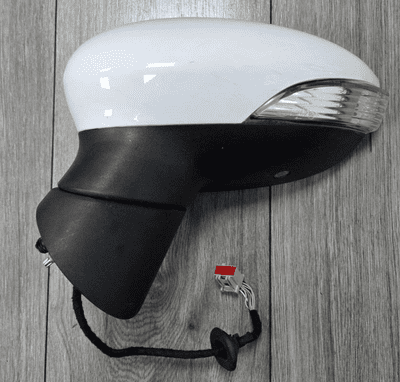 FORD FIESTA MK7 PASSENGER LEFT POWERFOLD WING MIRROR FROZEN WHITE 2013 - 2017