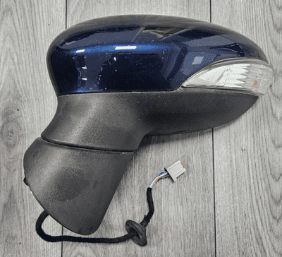 FORD FIESTA MK7 PASSENGER LEFT POWERFOLD WING MIRROR INK BLUE 2008 - 2012