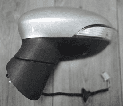 FORD FIESTA MK7 PASSENGER LEFT POWERFOLD WING MIRROR MOONDUST SILVER 2008-2012