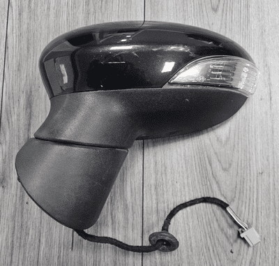 FORD FIESTA MK7 PASSENGER LEFT POWERFOLD WING MIRROR PANTHER BLACK 2013 - 2017