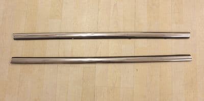 FORD FIESTA MK7 RUBBER CHROME SILVER WINDOW WEATHER STRIPS SET OF 2 2008 - 2014