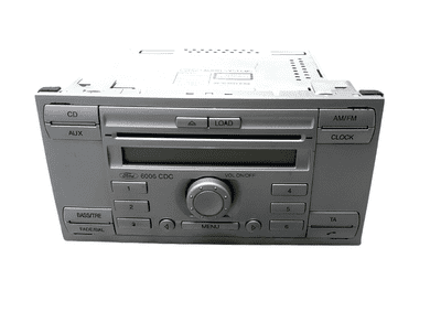 FORD FOCUS FIESTA TRANSIT 6CD 6006CDC SILVER PLAYER RADIO WITH CODE 2003-2008