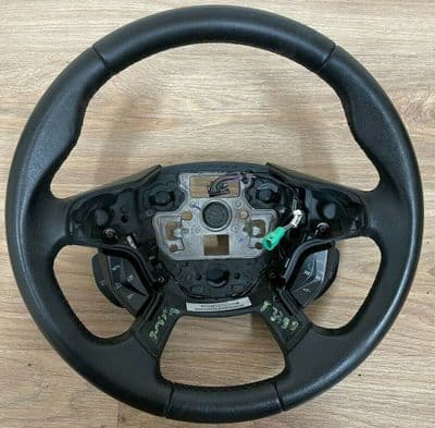 FORD FOCUS MK3 4 SPOKE LEATHER STEERING WHEEL & CRUISE RADIO CONTROLS 2011-2015