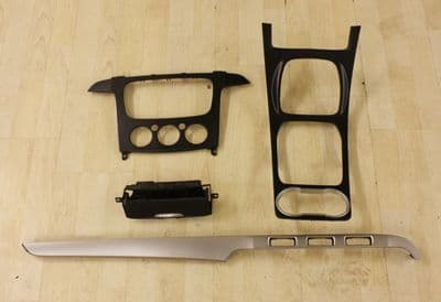 FORD GALAXY MK3 BLACK AND SILVER CONSOLE FASCIA HOUSING SURROUND TRIMS 2010-2015