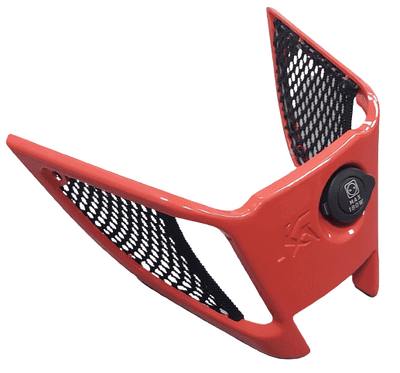 FORD KA MK2 CENTRE CONSOLE POWER SOCKET AND TRIM IN GLOSS SUNRISE RED 2008-2016