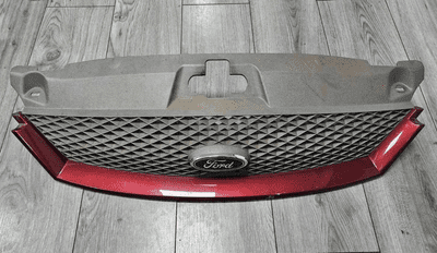 FORD MONDEO MK3 UPPER FRONT GRILL GRILLE PEPPER RED WITH FORD BADGE 2001 - 2003