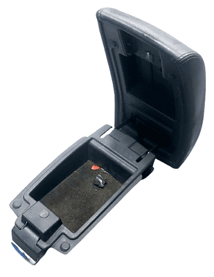 FORD MONDEO MK4 ARMREST TOP LID CENTRE BLACK LEATHER WHITE STITCHING 2007-2010