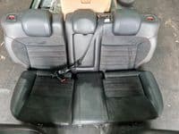 FORD MONDEO MK4 HEATED COOLED BLACK LEATHER INTERIOR SEATS RED STITCH 2007-2014