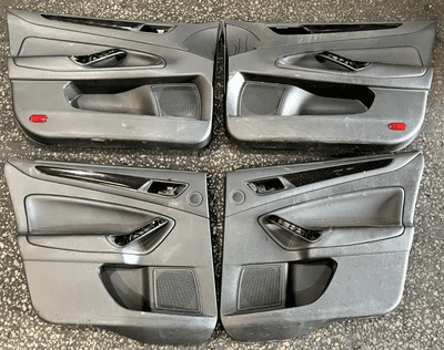 FORD MONDEO MK4 LEATHER RED STITCHING FRONT REAR PREMIUM DOOR CARD SET 2010-2014