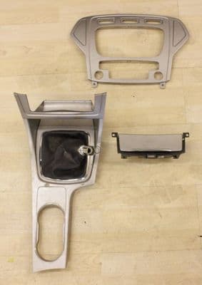 FORD MONDEO MK4 TITANIUM SILVER CONSOLE FASCIA HOUSING SURROUND TRIM 2007-2010