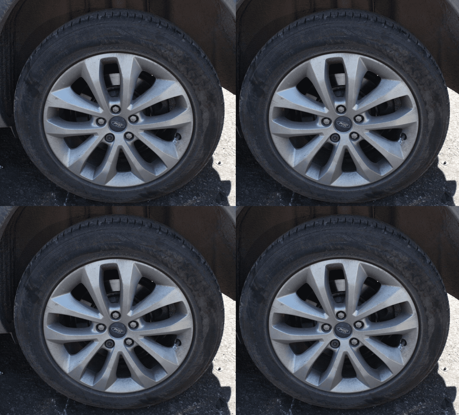 FORD S-MAX MK1 5 TWIN SPOKE 17 INCH ALLOY WHEEL SET X4 SILVER 2006 - 2014