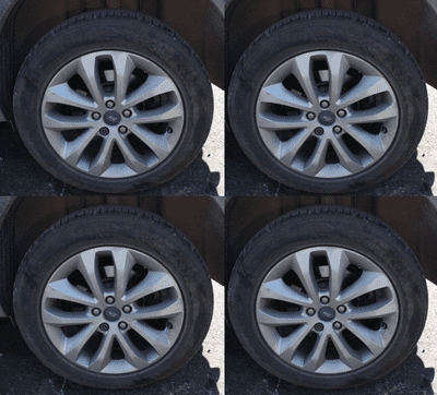 FORD S-MAX MK1 5 TWIN SPOKE 17 INCH ALLOY WHEEL SET X4 SILVER 2006 - 2014