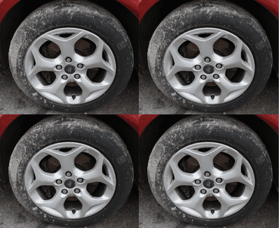 FORD TRANSIT CONNECT 5 SPOKE 16 INCH ALLOY WHEEL SET X4 SILVER 2002 - 2013