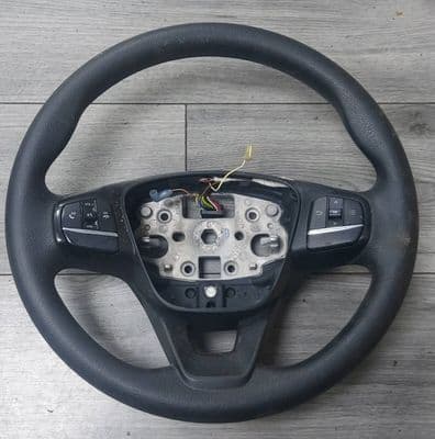 FORD TRANSIT CUSTOM 3 SPOKE MUTLIFUNCTION STEERING WHEEL JK21-3600-DA 2017-2023
