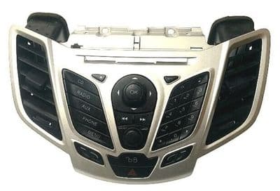 GENUINE FIESTA MK7 CD PLAYER RADIO CONTROLS FASCIA BUTTONS SILVER 2008 - 2012