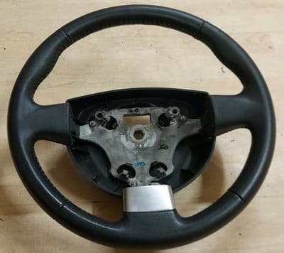 GENUINE FORD FIESTA MK6 FUSION LEATHER STEERING WHEEL CHROME 2002 - 2008